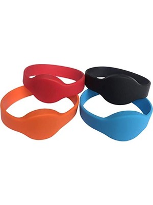 13.56MHZ Iso 14443A Rfid 1k Nfc Silikon Rfid Bileklik 5'li Paket (Mix)