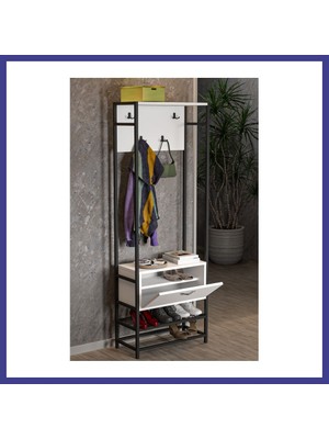 Bezos Metal Portmanto Beyaz 180 cm Mrl