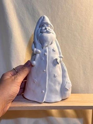 Marmara Avm Biblo, Çantalı Santa Noel Baba 20 cm Seramik Dekoratif Figür
