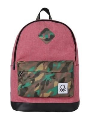Sırt Çantası, Okul, 40 x 29 x 11 Cm, Pembe Kamuflaj, Unisex, Orta