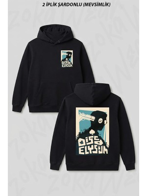 Zoka Wear Disco Elysium V2 Ön Arka Baskılı Kapüşonlu Sweatshirt