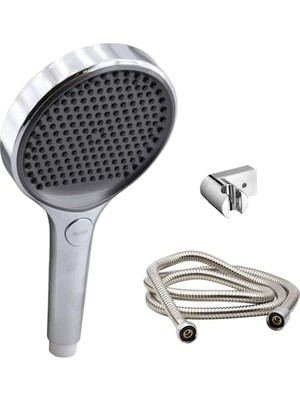 Kadıoğlu Ticaret Telefon, Lüks Duş Başlığı Seti Banyo Fişkiyesi Seti Yuvarlak Fiskiye Fonksiyonlu Başlık Metal Hortum