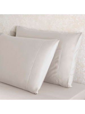 Kadıoğlu Ticaret x Tencel™ Lyocell 2'li Standart Yastık Kılıfı Bej