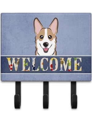 Kadıoğlu Ticaret 's BB1439TH68 Corgi, Welcome Leine Oder Schlüsselhalter, Groß, Multicolor
