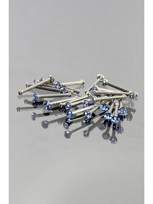 Kadıoğlu Ticaret Moulin Mavi Taşlı Hızma Piercing TDGR00411, Mavi