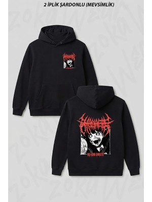 Zoka Wear Hanabie Love Sweets Ön Arka Baskılı Kapüşonlu Sweatshirt