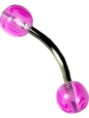 Trendexa Moulin Curved Barbel 316 L Bioplast Piercing TDGR00878, Mor