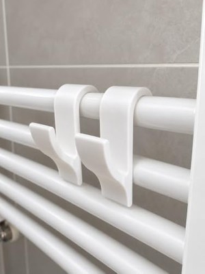 Trendexa Havlupan Askısı 2'li Set Delme Gerektirmeyen Pratik Havlu ve Kıyafet Askılığı Banyo Düzenleyici