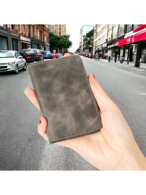 Burada Bulabilirsin Enrico Slim Deri Kartlık TN18 Antik Gri
