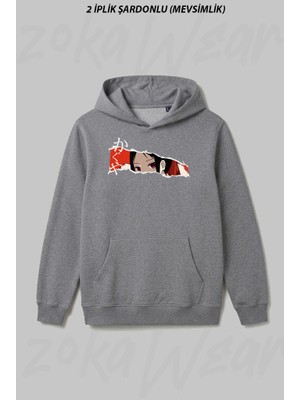 Zoka Wear Kaguya Sama Love Is War Kaguya Shinomiya Ön Baskılı Kapüşonlu Sweatshirt