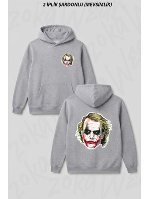 Zoka Wear Batman Joker Ön Arka Baskılı Kapüşonlu Sweatshirt