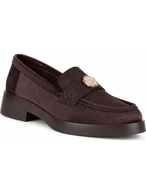 STATO Melina Kadife Metal Aksesuarlı Kadın Loafer
