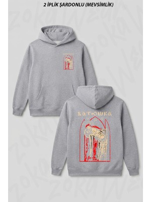 Zoka Wear Love Batushka Ön Arka Baskılı Kapüşonlu Sweatshirt