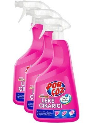 Porçöz Premium Leke Çıkarıcı Sprey, 750 Ml, 3'lü Set