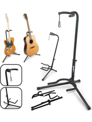 GS10 Üst Kalite Kilitli Enstrüman Saz Bağlama Klasik Akustik Elektro Bas Gitar Standı Ayaklığı Sehpası