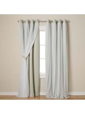 Exclusive Home Curtains Catarina Karartma Perdesi, Çok Katmanlı, Karartıcı, Üstte Halkalı, 1 Çift, 52 x 120 Cm, Kum Rengi
