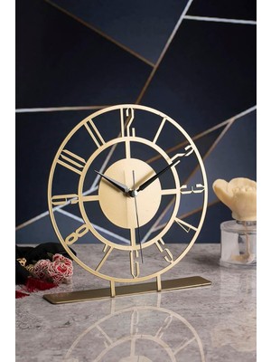 Bunnela Metal Gold/eskitme Masa Üstü Saati 25X23CM Mms-M MYK1303-3