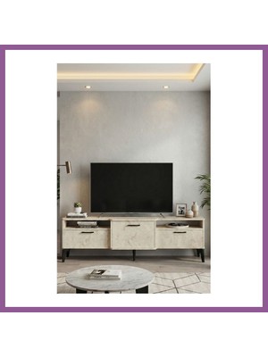 Bezos Mistral Tv Sehpası Suntalam Ekru 160X40 cm Rengaren