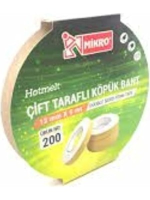 Çift Taraflı Köpük Bant 12MMX5MT BNT-200