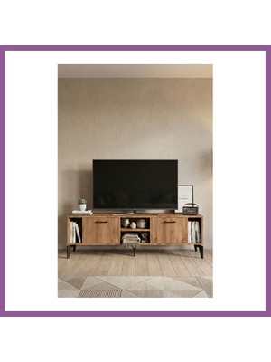 Bezos Linya Tv Sehpası Çok Renkli 160X35 cm Rengaren
