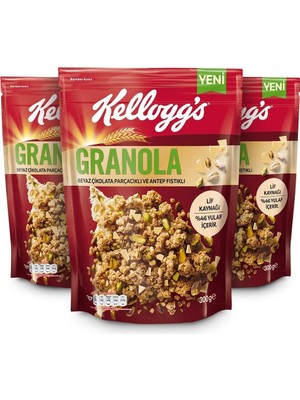 's Beyaz Çikolata Parçacıklı&amp;antep Fıstıklı Granola 300GR x 3 Adet,%46 Yulaf Içerir, Lif Kaynağı