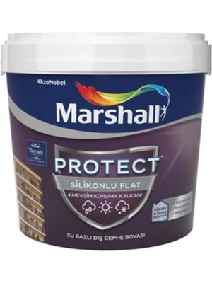 Protect Silikonlu Flat Dış Cephe Boyası, M9 Renk, 2,5l