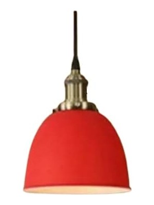 Dylight Retro Metal Dekoratif Kırmızı Tekli Kafe Mutfak Aydınlatma Avize Kırmızı DY8047