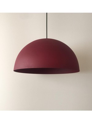 Retro Bordo Içi Bordo Metal Sarkıt Avize 40 cm En