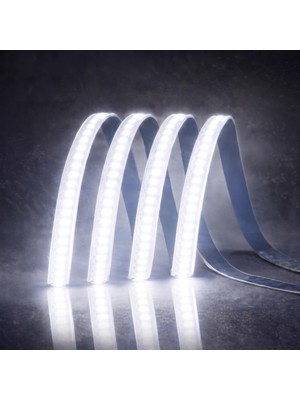Cata CT-4541B Cob Şerit LED 12V Metrede 216 Çipli Kesintisiz Noktasız Iç Mekan Aydınlatma - 5 Metre Beyaz 6400K