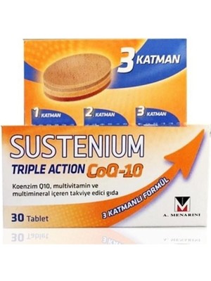 Triple Action Coq-10 30 Tablet, Koenzim Q10, Multivitamin ve Multimineral Takviye Edici Gıda