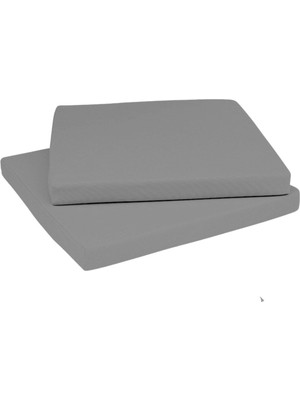 2 Adet Su Geçirmez Kılıflı Sünger Sandalye Minderi 40X40, Gri