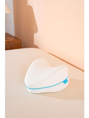 Visco Kalp Model Diz Arası Ortopedik Yastık Bacak Arası Yastık Visco Yastık 25X25X15 cm