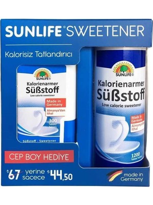 Sweetener Tatlandırıcı 1200 Adet + 300 Tablet