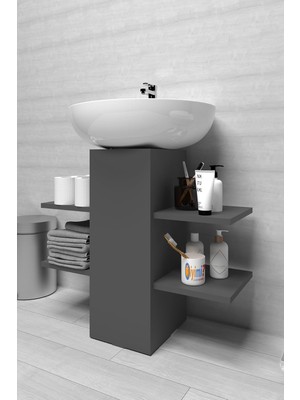 Modern Raflı Lavabo Altı Banyo Dolabı Banyo Düzenleyici