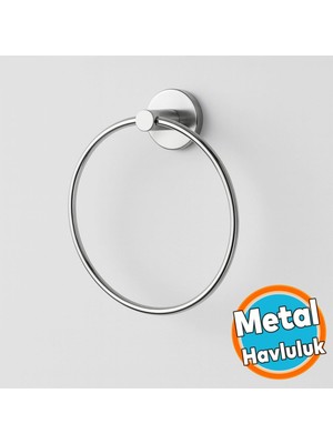 Havlu Askılığı Vidalı Krom Kaplama Yuvarlak 16 cm Banyo Mutfak Lavabo Pratik Havluluk Askılığı