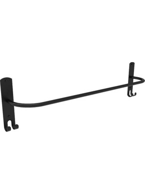 Metal Siyah Banyo Havlu Askılığı