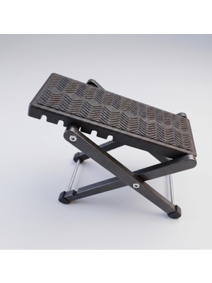 Profesyonel Gitar Ayak Desteği, Katlanabilir Metal Ayaklık, Siyah, Kaymaz Yüzeyli