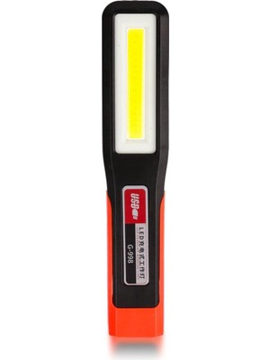 Happy Trend G-998 Mıknatıslı Tamirci El Feneri Xpe+Cob LED Şarjlı 3 Modlu Kamp Acil Ikaz Feneri