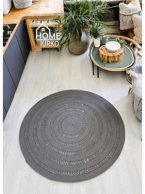 Yıkanabilir Hasır, Kilim/paspas, Yolluk, Desenli, Kolidor, Balkon, Mutfak, Halısı, Dekoratif Paspas 150 x 150 Antrasit