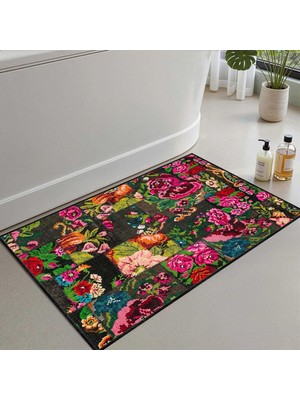 Banyo Paspası, Yumuşak Banyo Halısı, Kaymaz Dot Tabanlı, Su Emici, Makinede Yıkanabilir - 50 x 80 cm