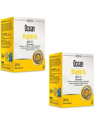 Ocean Vitamin D3 400 Iu Sprey 20ML 2 Adet P09521