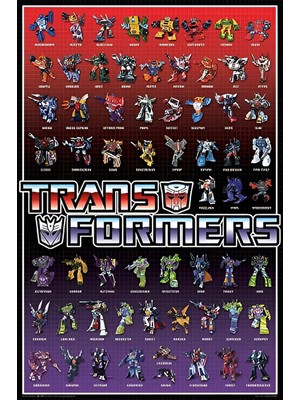 Happy Trend The Transformers Cast 59 Karakter 36X24 Sanatsal Baskı Poster Duvar Dekoru Film Tv Dizisi Bilim Kurgu