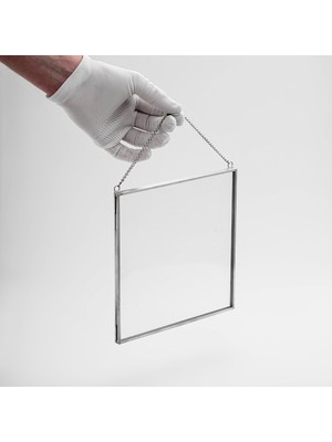 20X20CM Dikey ve Yatay Gümüş Cam Duvar Askılı Fotoğraf Çerçevesi Kapaklı Dekoratif Yapımı