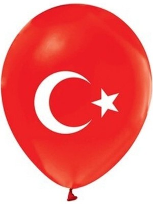 Vuralsin38 Ay Yıldız Türk Bayraklı Balon 10 Adet