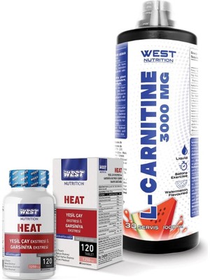 L-Karnitin 1000 ml Karpuz Heat Garsiniya Yeşil Çay 120 Tablet