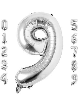 Happy Trend Folyo Balon 34 Inç 76-82 cm (Gümüş, 9)