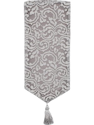 Romantica Gri Dantel Mini Runner 4'lü Set