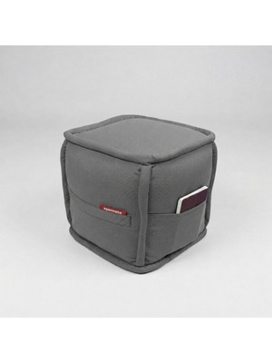 Happy Trend Dekoratif Kare Puf Orta Sehpa Ayak Uzatma Puf 40X40X42 cm Puffymod (Gri)