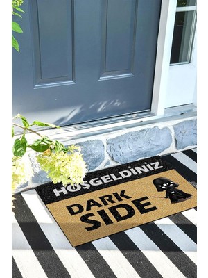 Happy Trend Dark Side Kapı Önü Paspası Dekoratif Kapı Paspası Dış Mekân Paspas Ev Içi Paspası 45X70CM
