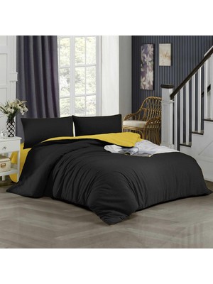 Happy Trend Çift Kişilik Nenanresim Takımı-Kolay Ütü 160X200 Sarı Lastikli Çarşafçift Yönlü Yorgan Kılıfıyastık Kılıfı, Ely Parker, Sarı-Siyah